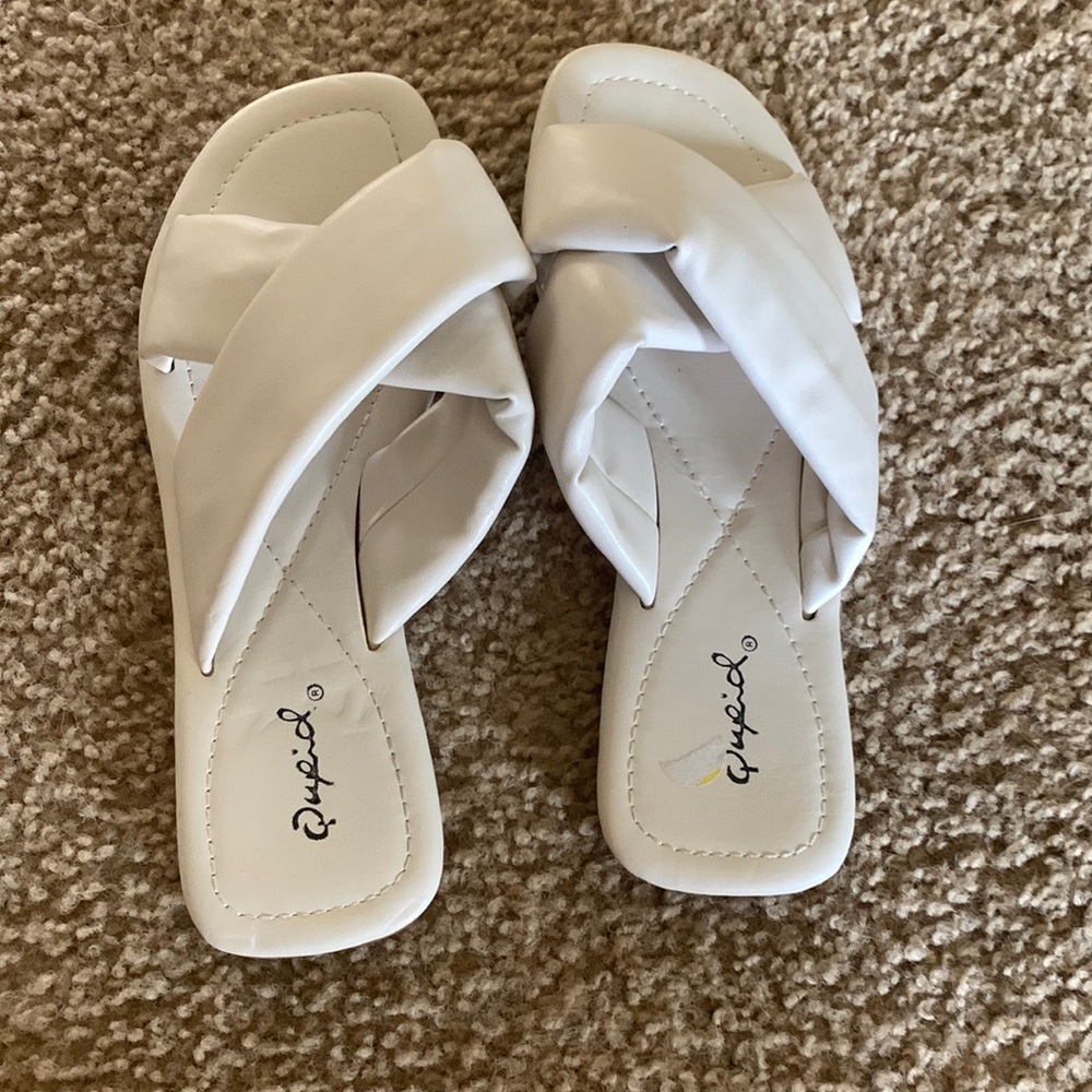 White sandals